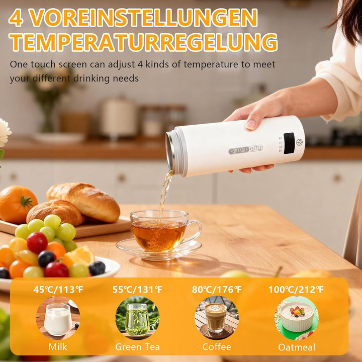 Elektrischer Reisewasserkocher Klein, Diealles Shine 550ML Reise Wasserkocher, Schnelles Kochwasser