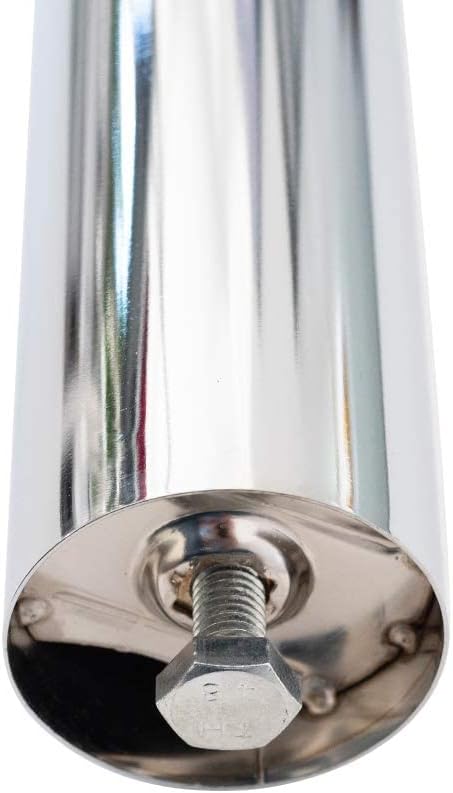 sossai® Premium Tischbeine TBCH | höhenverstellbar | Design: Chrom | 4 Stück | Höhe: 82 cm (820 mm)