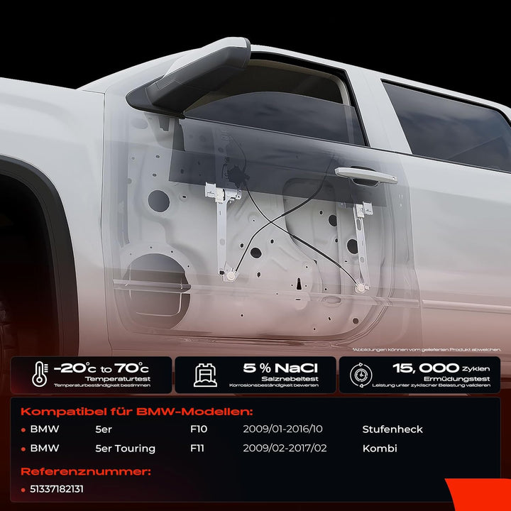Frankberg Fensterheber Vorne Links Kompatibel mit 5er F10 F11 Limousine Kombi 2009-2016 51337182131