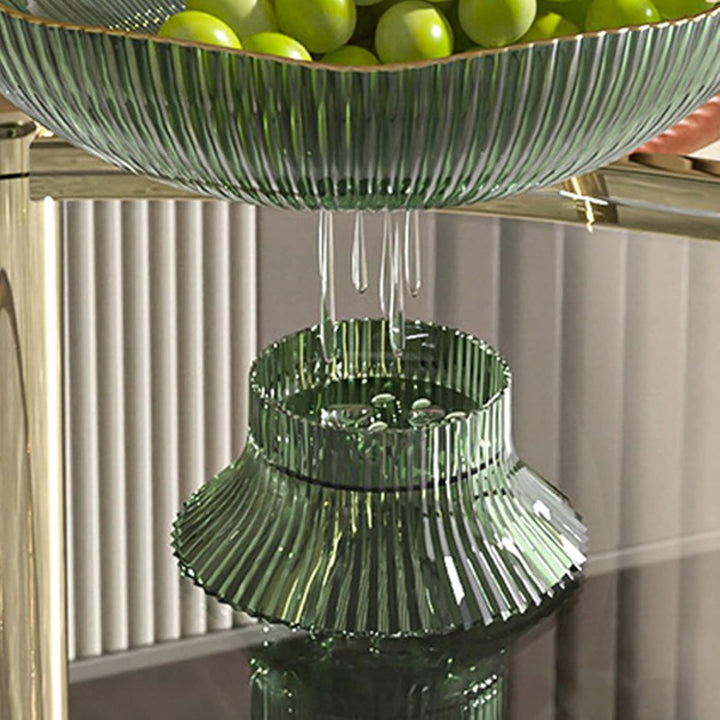 Obstschale, Obstteller, Dekorative Schalen mit Abflusslöchern, Abnehmbarer Sockel, Obstschale für Ti