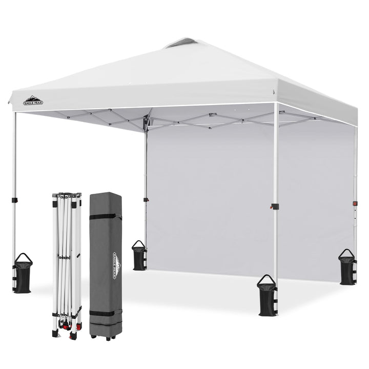 EAGLE PEAK 3x3m Pop Up Baldachin mit 1 Seitenwand, einfaches Setup Event Zelt, Sonnenschutz im Freie