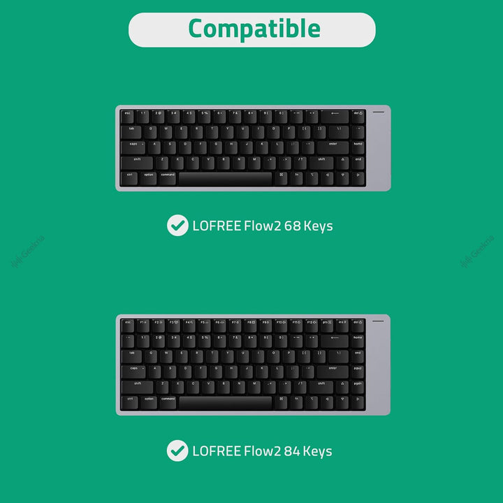 Geekria Schlanke Tastatur-Tragetasche, kompatibel mit LOFREE Flow2 84 Tasten / Flow2 68 Tasten, EVA-