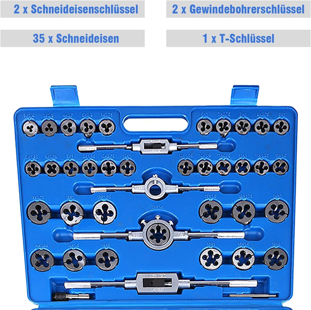 Gewindeschneidsatz 110 TLG, Gewindeschneider set ks tools aus Schnellarbeitsstahl Einschnitt Gewinde