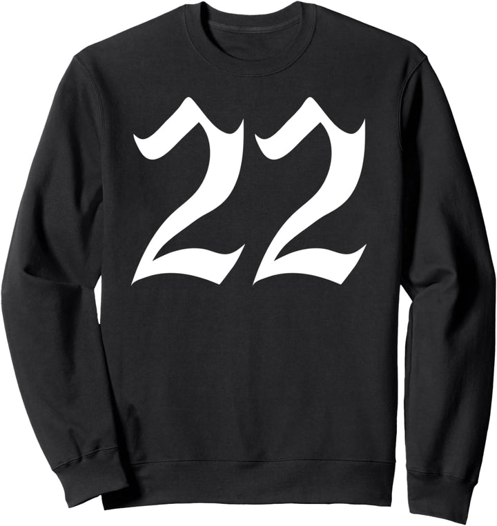 Alte englische Nummer 22 oder Zweiundzwanzig Sweatshirt