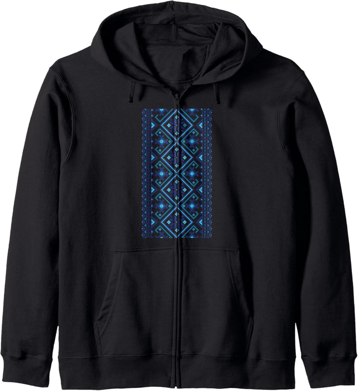 Ukrainisches National Hemd Strickmuster Kapuzenjacke