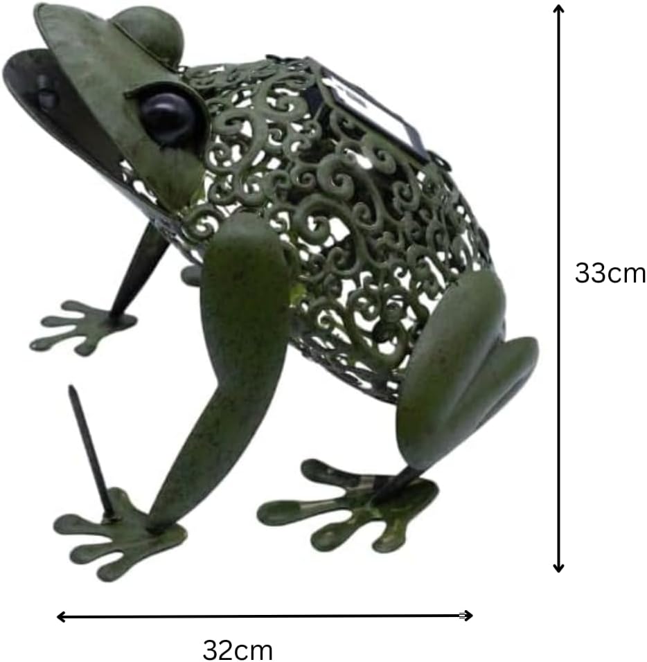Smart Solar 1050113 Dekofigur Frosch aus Metall