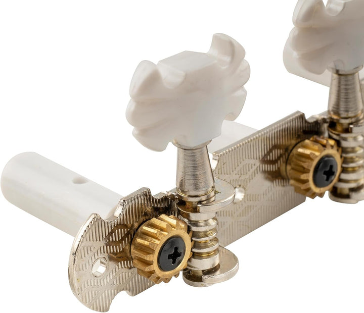 Musiclily Pro 3 auf einer Platte Mechaniken Set für Konzertgitarre,Nickel Schmetterlingsknopf Knauf