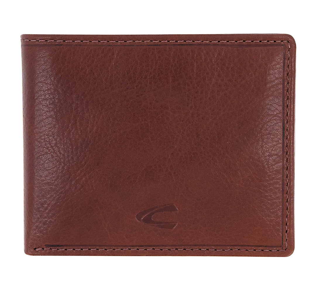 camel active Como Herren Geldbörse RFID Klein Querformat Leder, Cognac