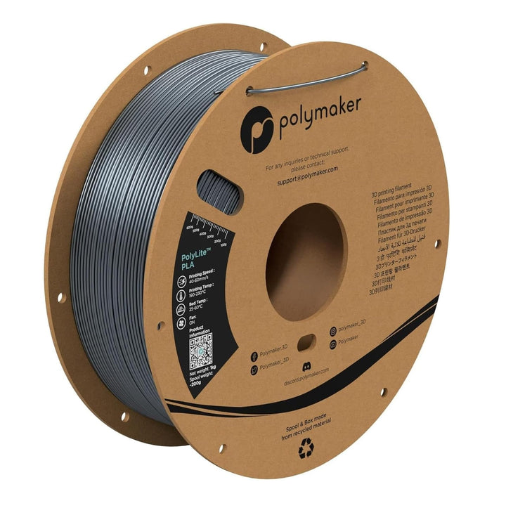Polymaker PolyLite PLA - 1.75mm - 1kg - Silk Chrome