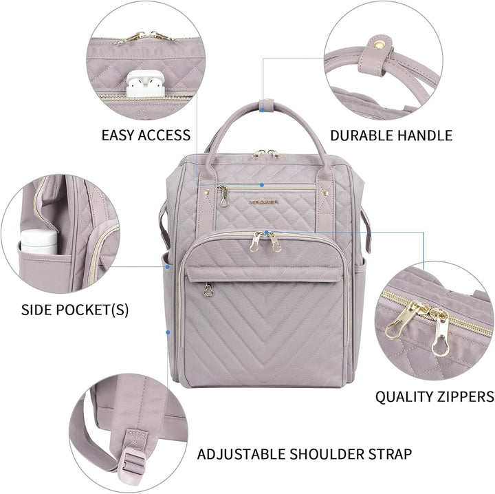 KROSER Laptop-Rucksack Damen 17 Zoll Business Reiserucksack Wasserdicht mit Hartgeschältem Sicherhei