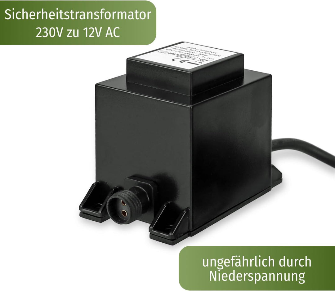 Springbrunnen Pumpe SP3 mit Licht 3x LED Ring Beleuchtung blau 12V Springbrunnenpumpe für Gartenbrun