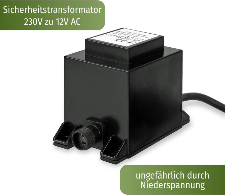 Springbrunnen Pumpe SP3 mit Licht 3x LED Ring Beleuchtung blau 12V Springbrunnenpumpe für Gartenbrun