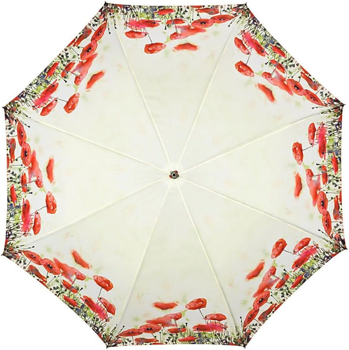 VON LILIENFELD Regenschirm Mohnblumen Auf-Automatik Damen Floral Stabil