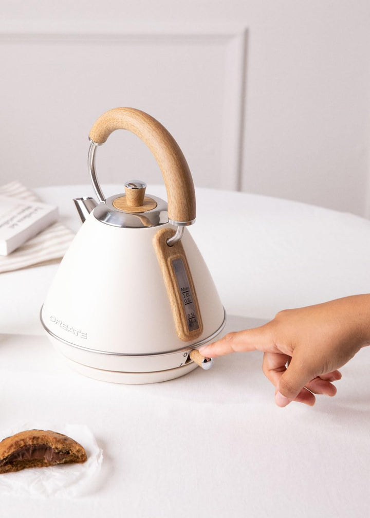 CREATE/PACK TOAST RETRO + KETTLE RETRO M/Weisser Toaster und Weisswasserkocher/Wasserkocher 1 L 1L -