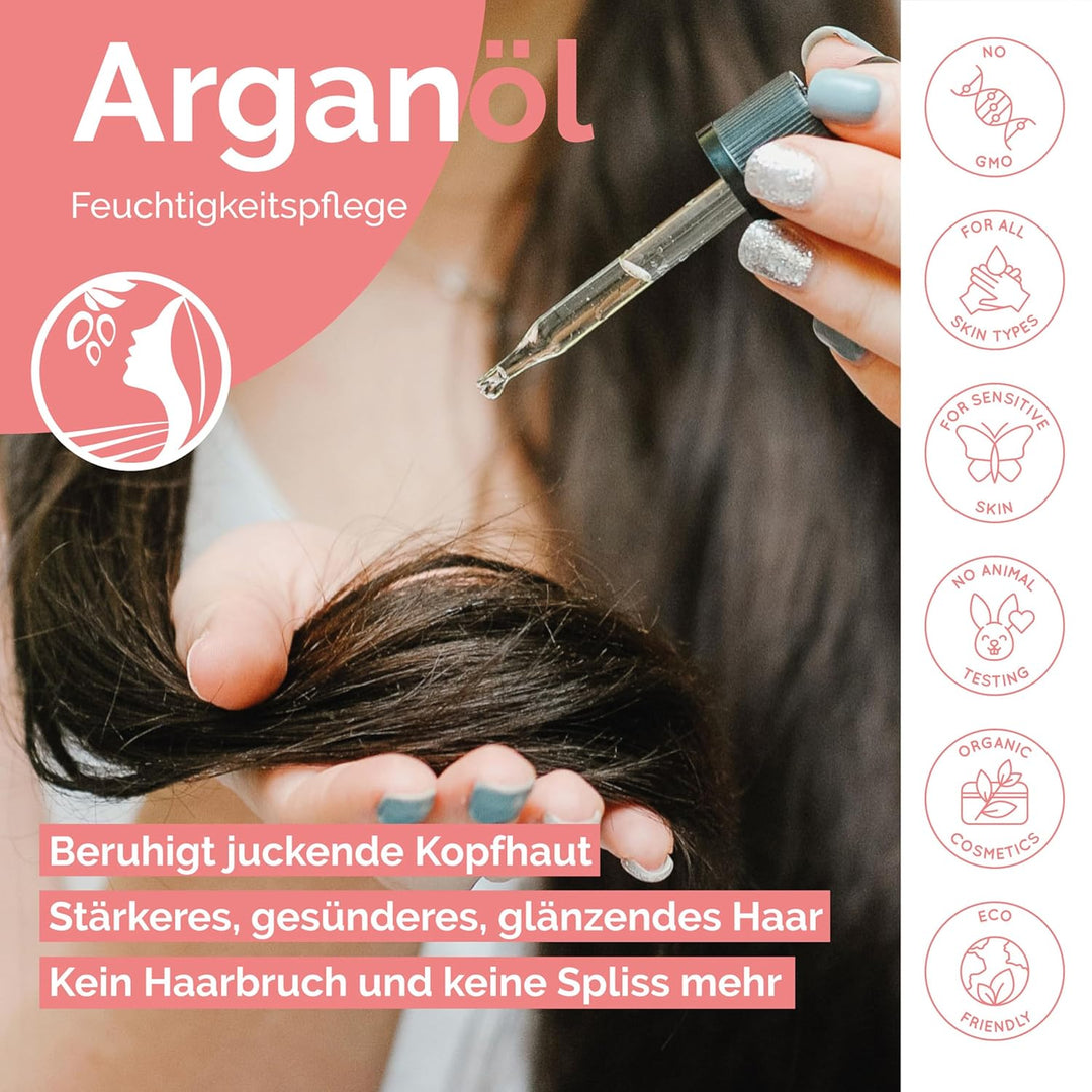 Fatima's Garden Argan- & Grünteeöl - Anti-Aging Feuchtigkeitscreme, 100ml Arganöl mit grünem Tee 100