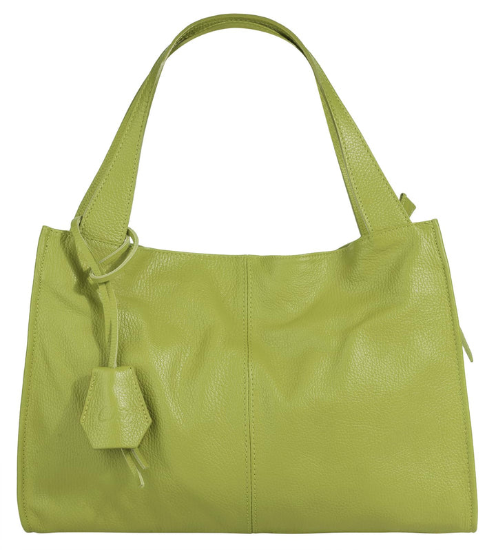 Shopper Echt Leder Damen Made in Italy, Smartphonefach, Ledertasche Damen, Handtasche Echtleder, Umh