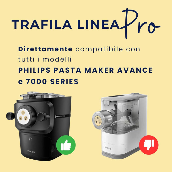 My Trafile - Matrize Linie Pro N°13 Spaghetti 3 mm aus POM mit professionellen Einsätzen, kompatibel