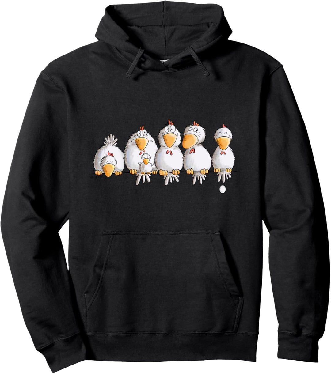 Happy Huhn I Hühner Stange Motiv für Hühnerfreunde I Fun Pullover Hoodie