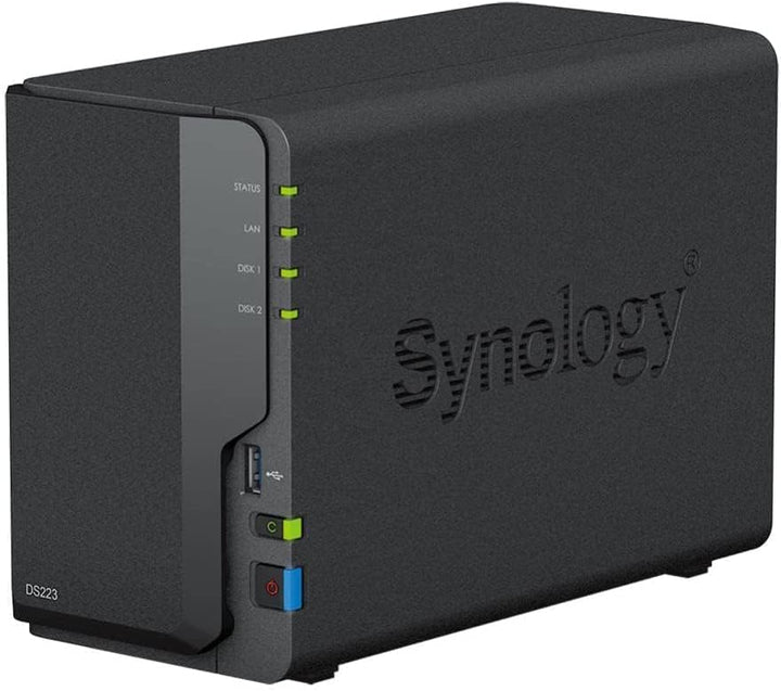 Synology DS223 Desktop-NAS-Lösung, 8 TB, 2 Schächte, installiert mit 2 x 4 TB Seagate Ironwolf-Laufw