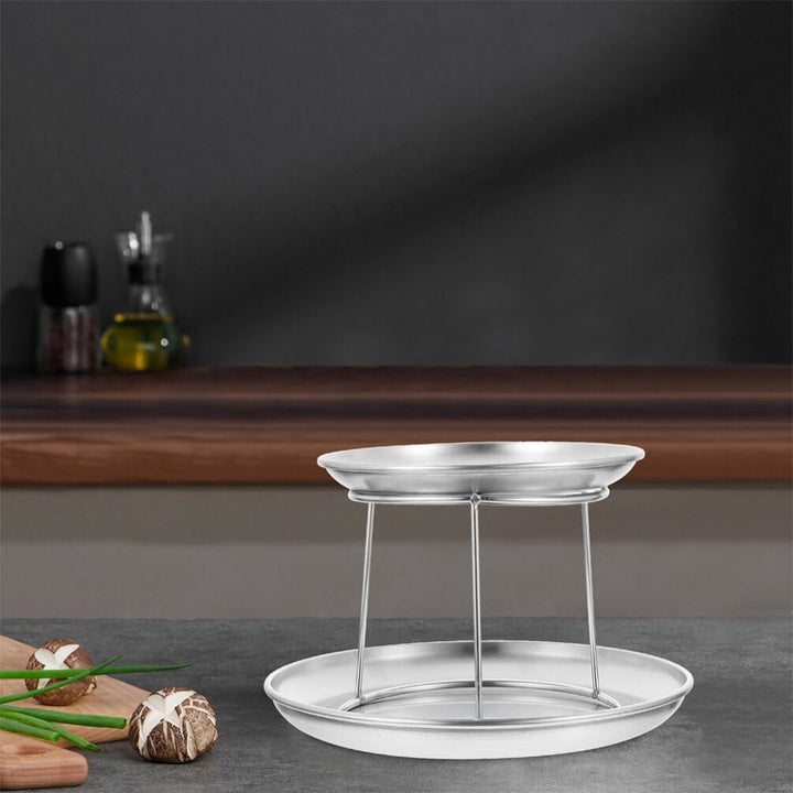 Doppel-Edelstahl Meeresfrüchte Tablettständer 2 Stück Stabiler Buffet- Und Serviergestell Für Hausha