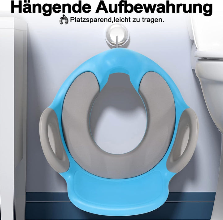 Kinder Toilettensitz WC-Sitz für Junge und Mädchen Kindertoilettensitz für Kissengriff und Rückenleh