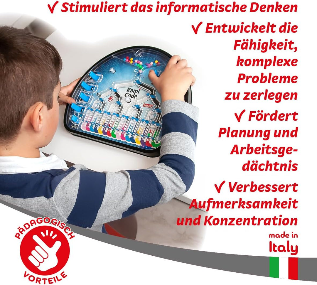 Quercetti 1015 Quercetti-1015 Rami Educational Binary Code Game-STEM Toy, Multi-Colore