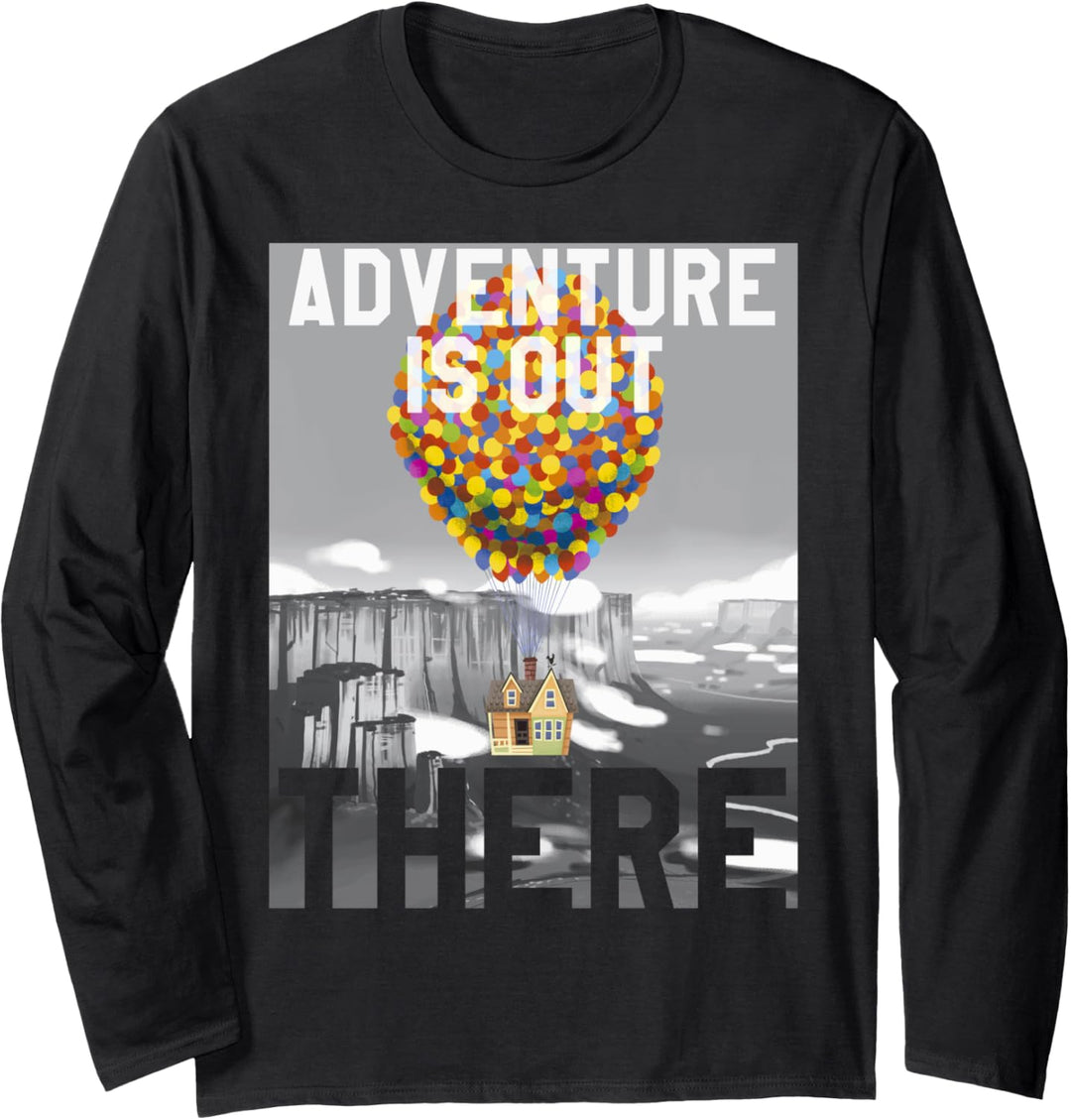 Disney Pixar Up Adventure Is Out There Poster Langarmshirt
