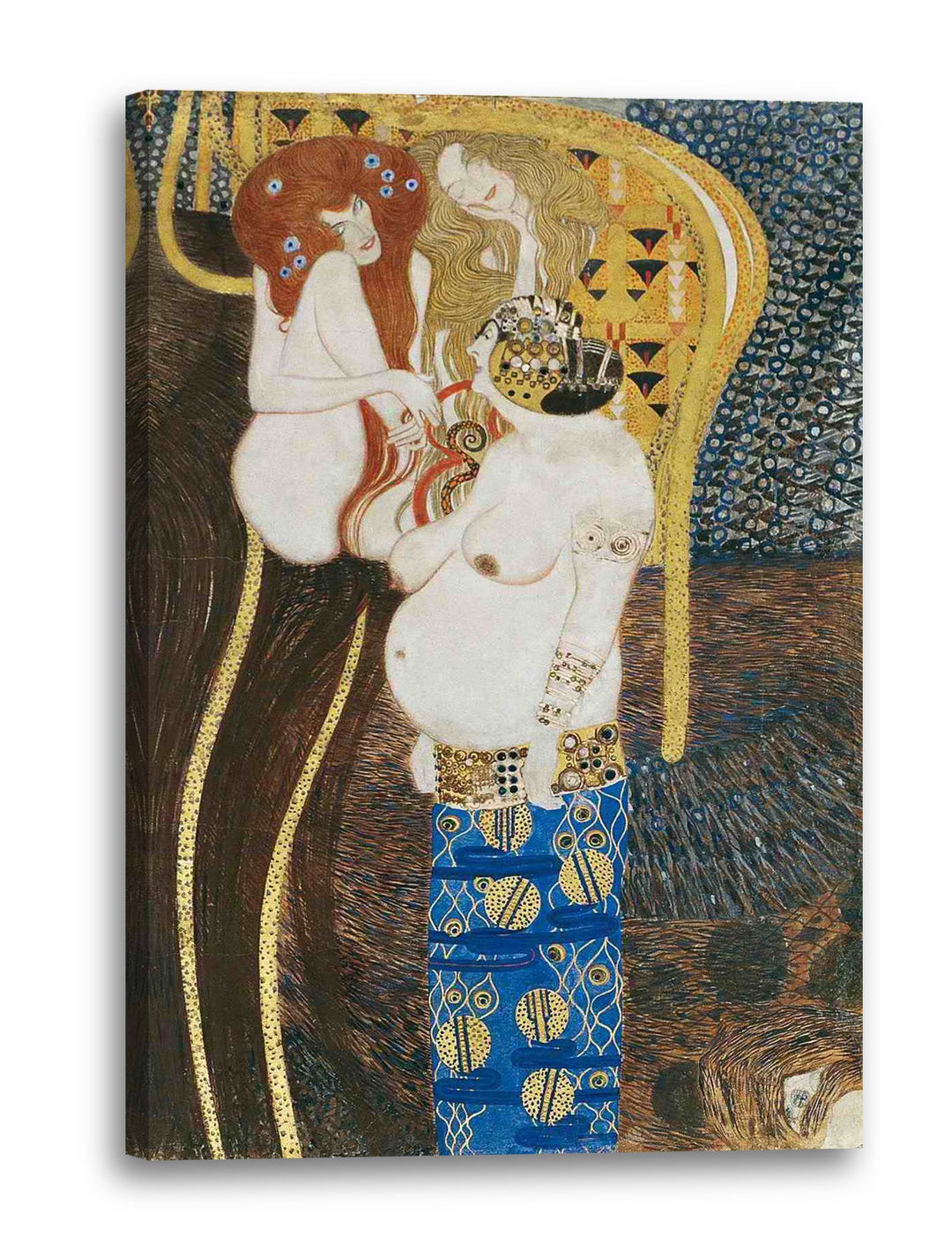 Printed Paintings Leinwand (40x60cm): Gustav Klimt - Beethovenfries (rechter Teil) (1901) 40x60 cm,