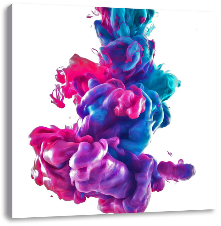 Pixxprint Cooler bunter Rauch als Leinwandbild Quadratisch/Grösse: 70x70 / Wandbild/Kunstdruck/ferti