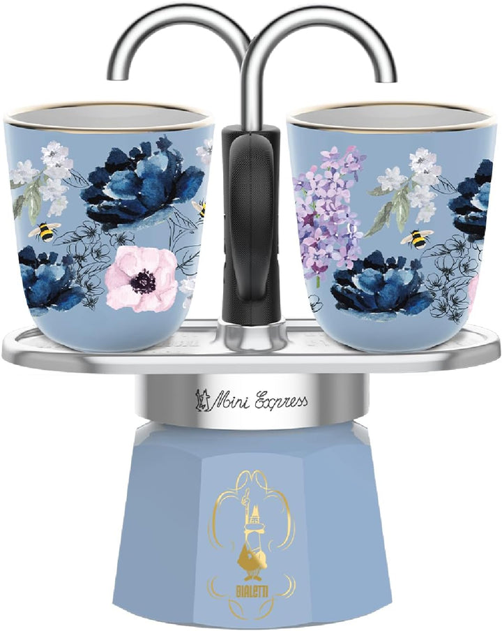Bialetti Bridgerton Mini Express Set, 2 Keramikplatten, nicht induktionsgeeignet, Mini Express
