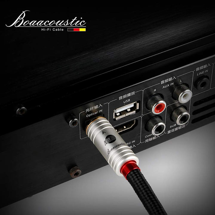 JIB Boaacoustic BlackBerry Optisches Kabel, Digital Audiokabel TOSLINK-HiFi-Signalkabel (S/PDIF) 2M