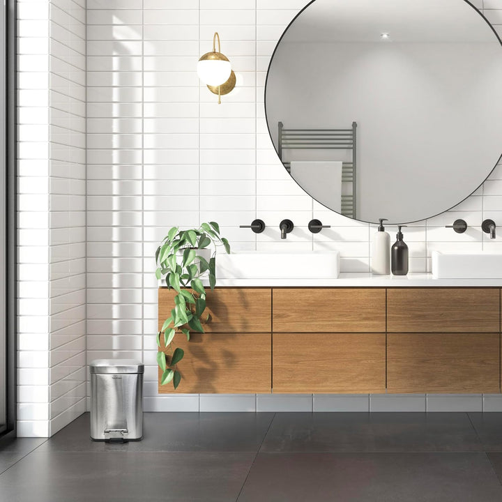 YourCasa® Mülleimer Bad [5L] - Elegantes Design - Badezimmer Mülleimer Klein - Kosmetikeimer - Bad M