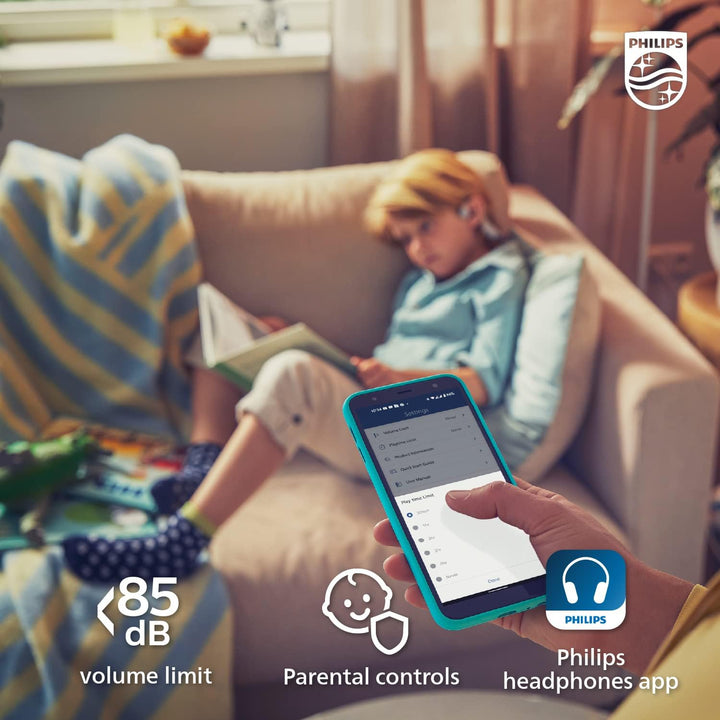 Philips K4607GY Bluetooth-Kopfhörer für Knochenleitung, mit internem Mikrofon und Kindersicherung, G