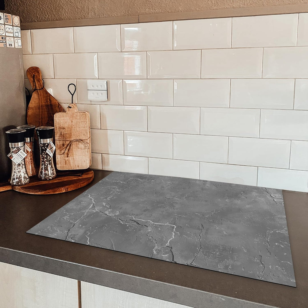 KitchenYeah© Herdabdeckplatte 70x52 cm Einteilig Ceranfeld Abdeckplatte für Induktionsschutz Ceranfe