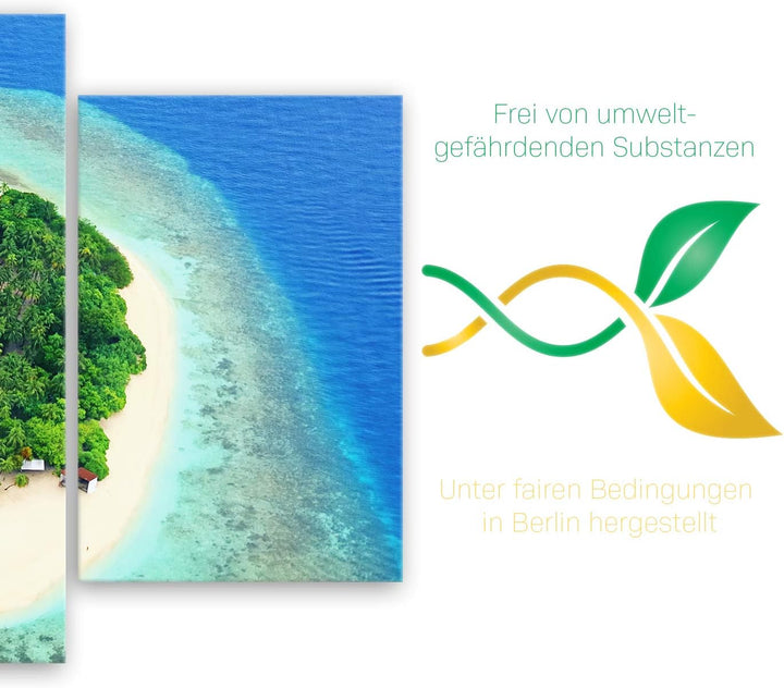 ge Bildet Bild auf Leinwand | Landschaftsbilder - Kleine tropische Insel im Ozean - Malediven R in 1