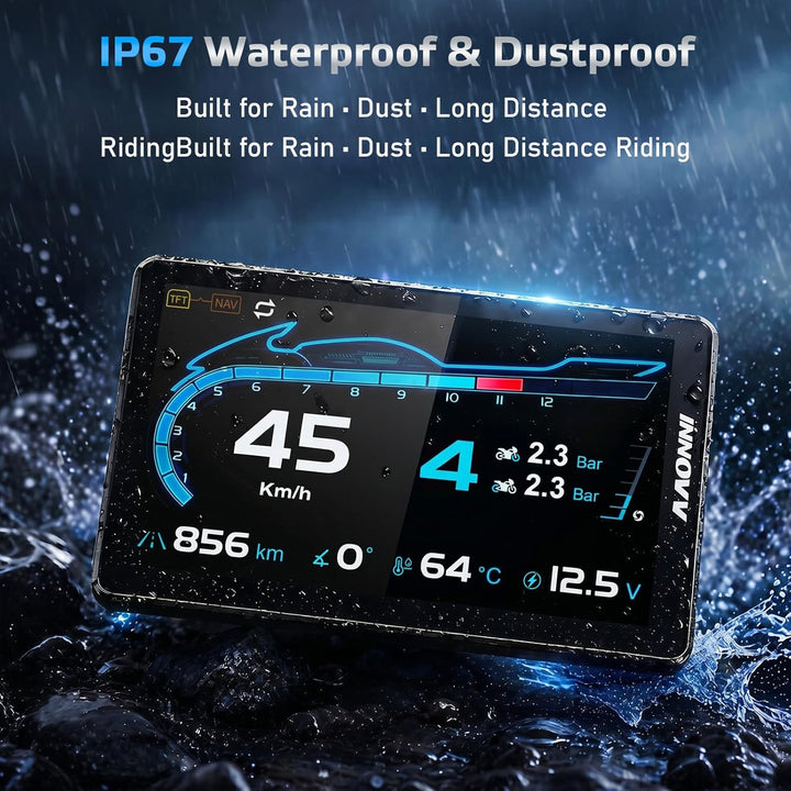 INNOVV N2 Wireless CarPlay &amp; Android Auto for BMW Motorcycle - 6.5-inch Display, IP67 Weatherproof,
