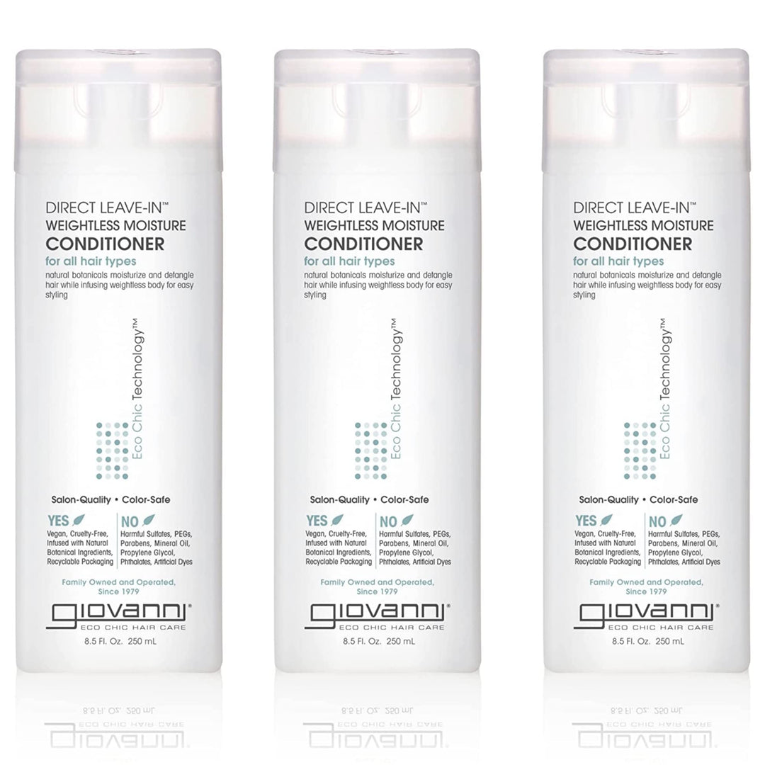 Giovanni Direct Leave-In Conditioner, Weightless Moisture, 8.5-Ounce Containers