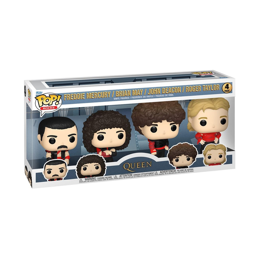 Funko Pop! Rocks: Queen - Freddie Mercury - Radio Gaga 4PK - Vinyl-Sammelfigur - Geschenkidee - Offi