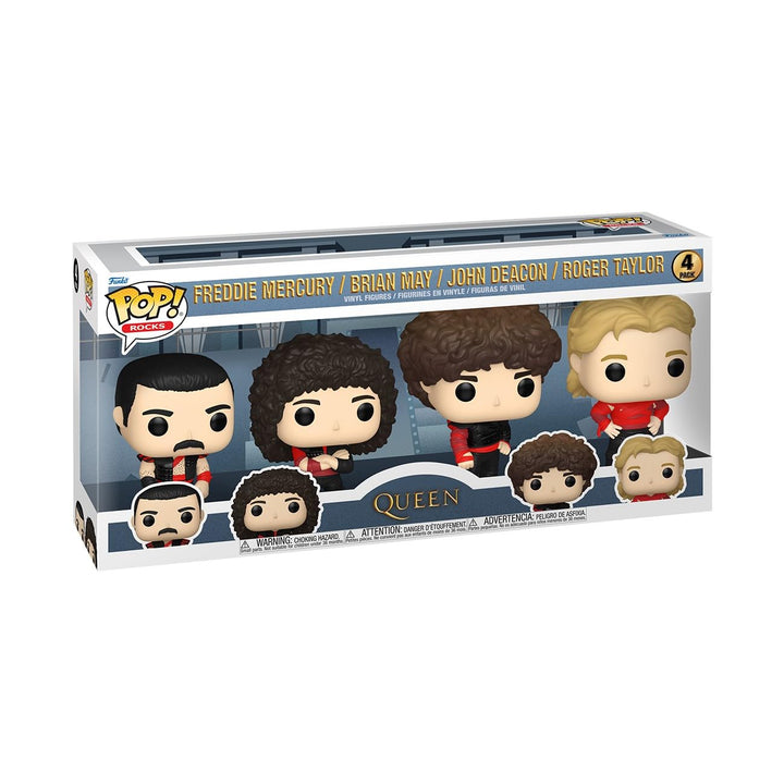 Funko Pop! Rocks: Queen - Freddie Mercury - Radio Gaga 4PK - Vinyl-Sammelfigur - Geschenkidee - Offi