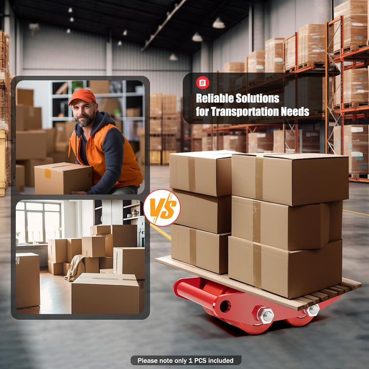 LENDISIY Panzerrollen 6T Transportfahrwerk, Schwer Transportrollen Schwerlastrollen Industrieroller