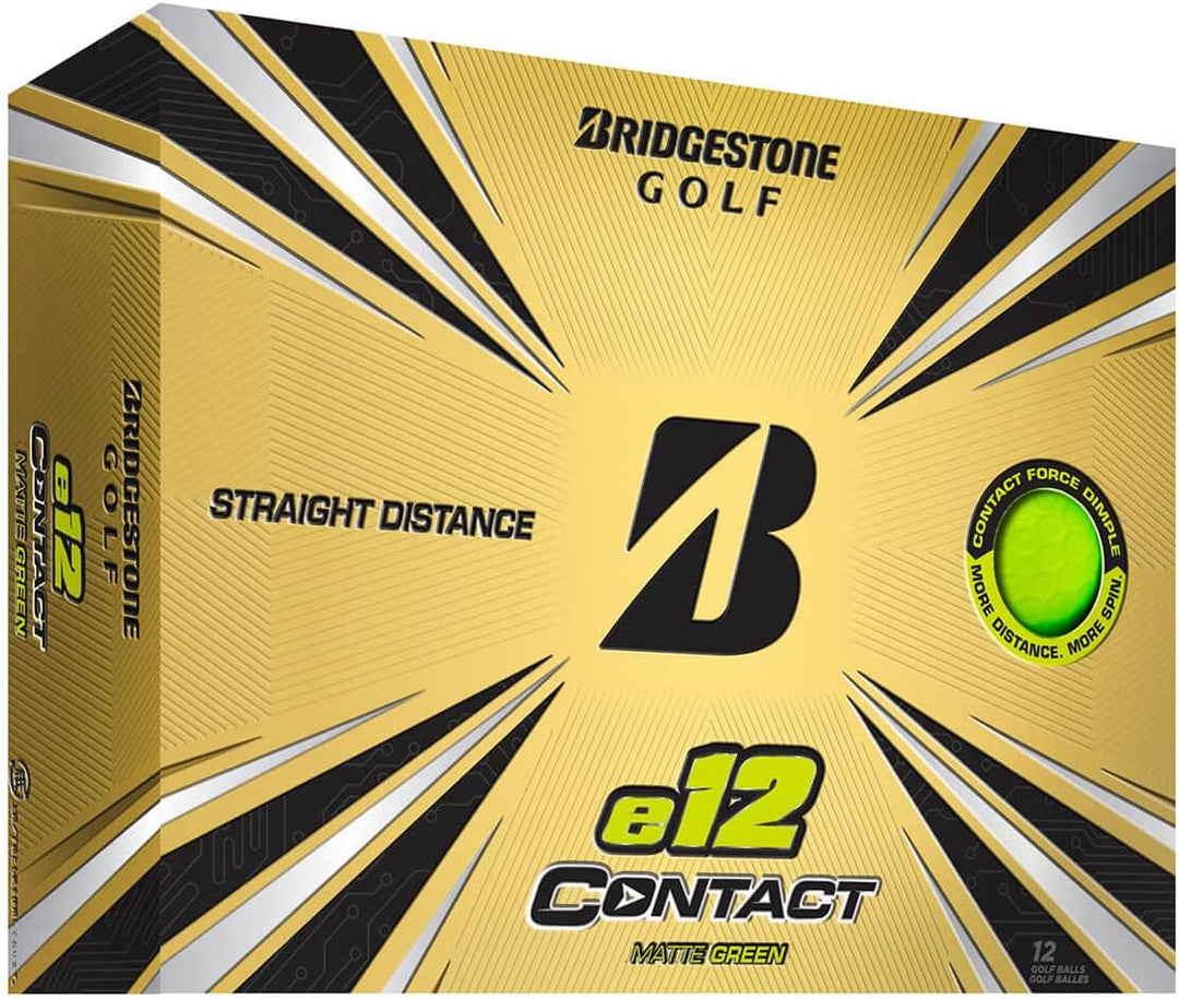 Bridgestone Golf E12 Contact Golfbälle Grün, Grün