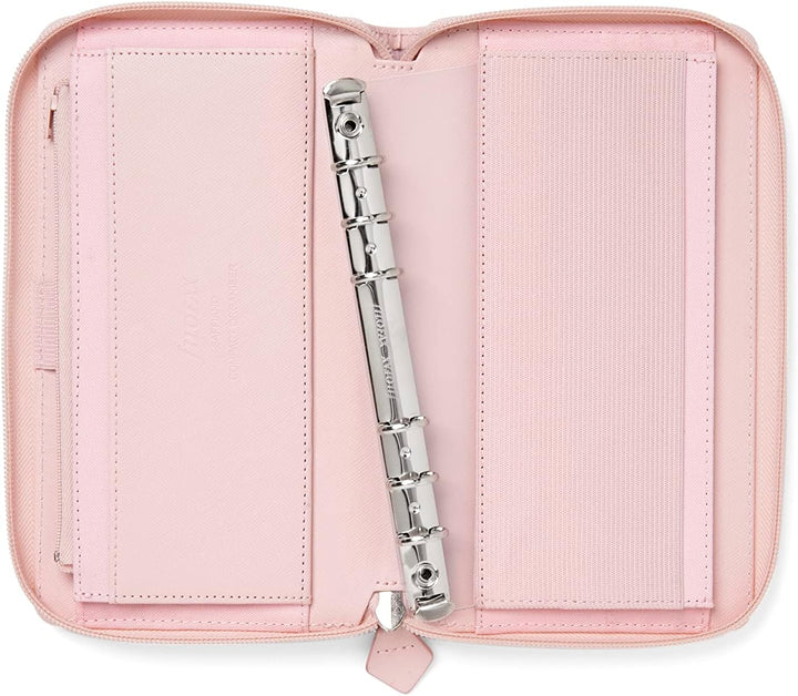 Filofax Saffiano Personal Compact Organizer mit Reissverschluss, Rouge blush, blush