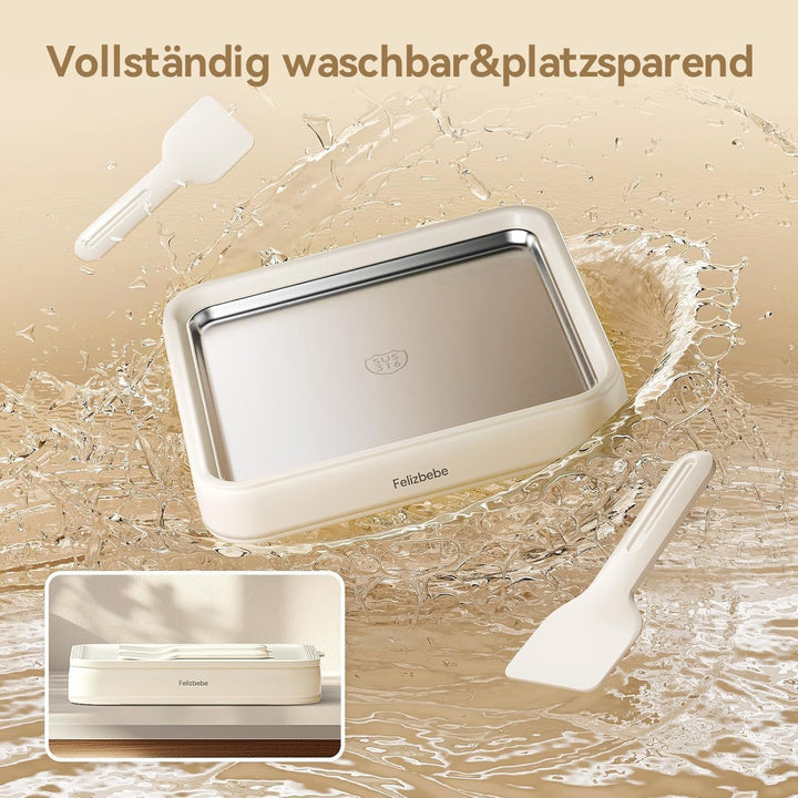 Eisplatte Eis Rolls, SUS316 Lebensmittelqualität, Ice Rolls Maschine Inklusive Deckel & 2 Spatel, DI