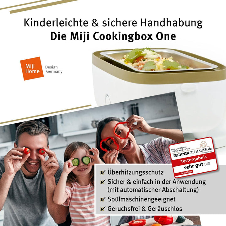 Miji Campingkocher,1Liter,250Watt,mobiler Dampfgarer, platzsparend,geräuschlos und geruchsfrei koche