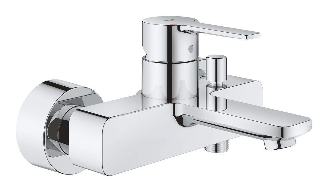 GROHE Lineare - Einhand- Wannenbatterie (Wandmontage, mit Temperaturbegrenzer, langlebige Oberfläche