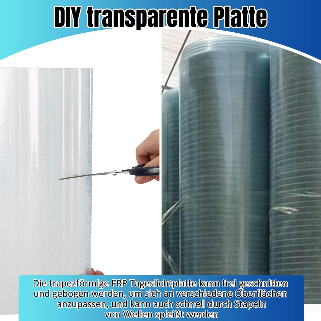 FRP-Trapezblech Wellplatten 2mm FRP-Tageslichtplatten für dach Dachplatten Wellbahn Profilplatten Tr
