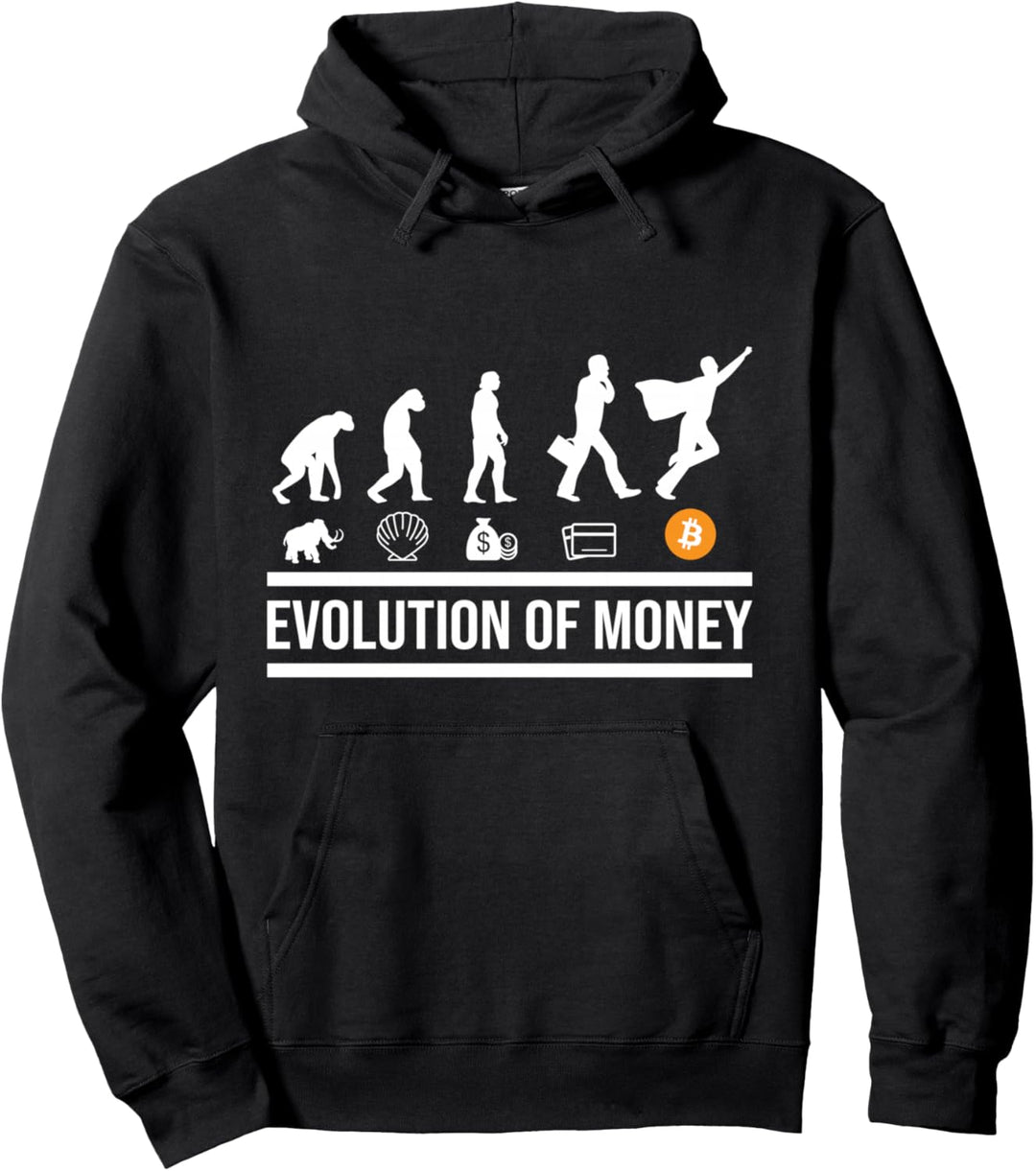 Evolution von Geld Kryptowährung, Bitcoin Evolution Pullover Hoodie