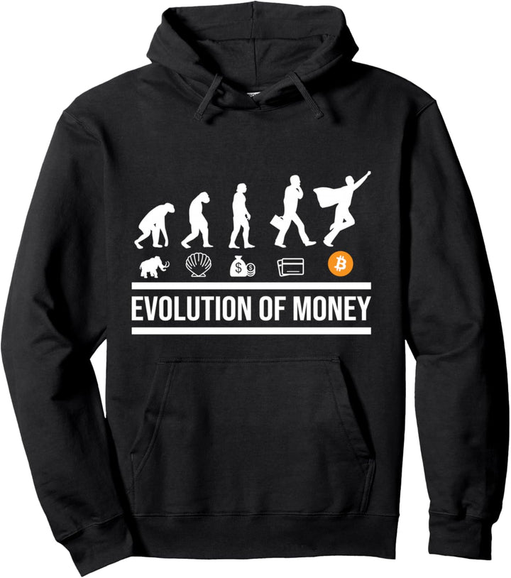 Evolution von Geld Kryptowährung, Bitcoin Evolution Pullover Hoodie