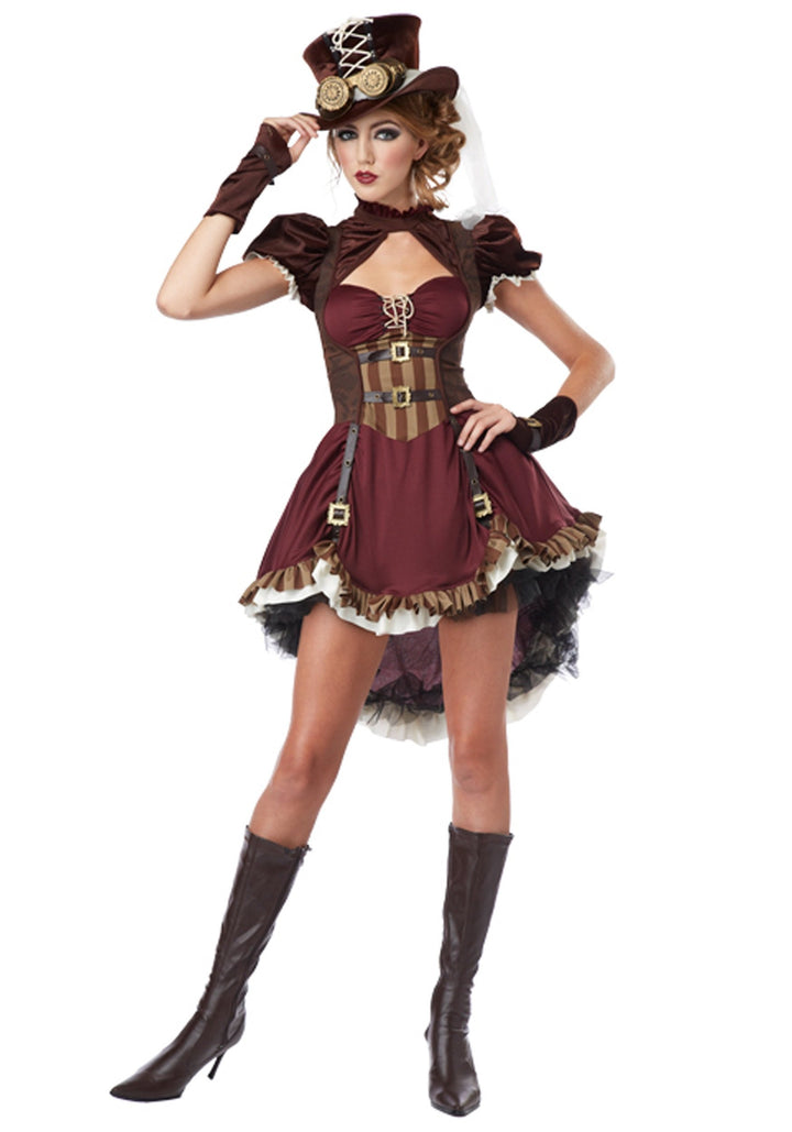 Steampunk Kostüm Damen, Gothic 01281 (Large) L Braun, L Braun