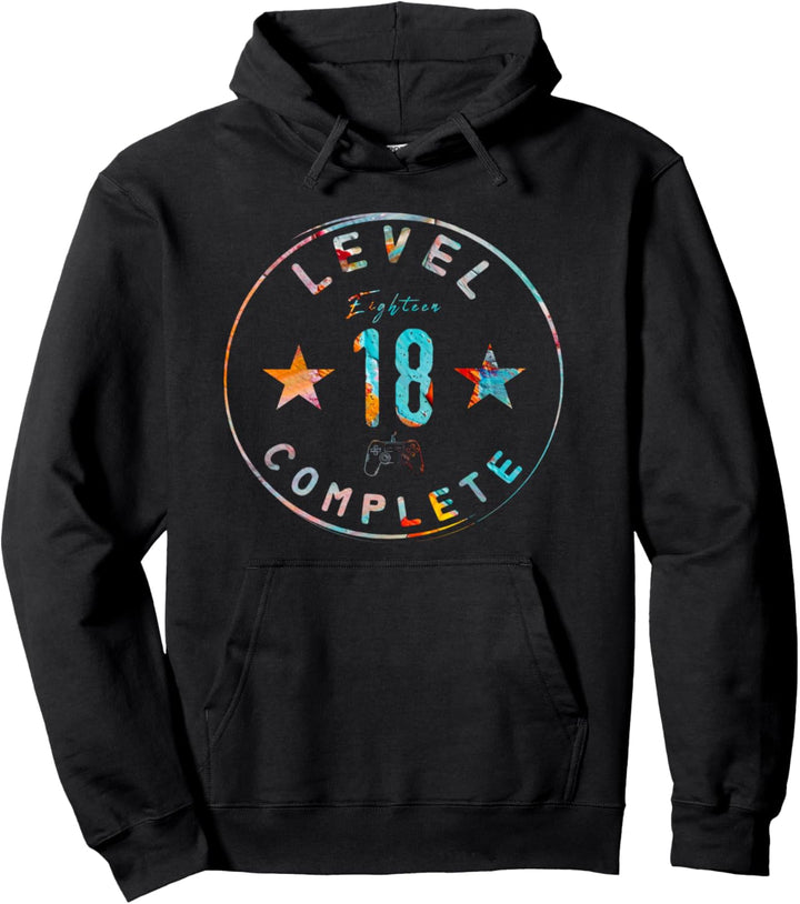 18. Geburtstag Männer Level 18 Jahre Geschenk Gamer 2003 Pullover Hoodie
